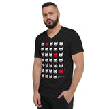Men's Doodles T-Shirt - The Cats - Zebra High Contrast Apparel and Clothing for Parents and Kids